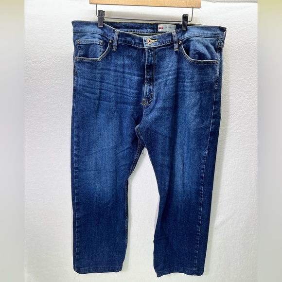 Wrangler Relaxed Boot Cut Jeans Mens 40/28 Short Hemmed Denim Blue Work 1981 - Picture 1 of 10